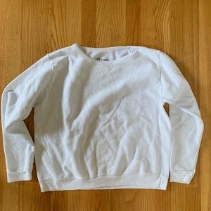 Hanes White Pullover Sweatshirt